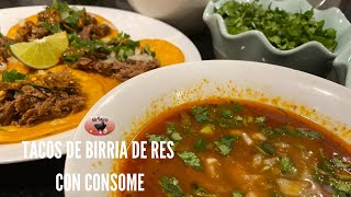 TACOS DE BIRRIA DE RES CON CONSOME FACIL [upl. by Doniv191]