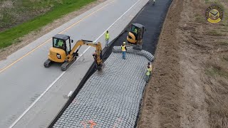 Embankment Armoring of Highway Using Flexamat for Overtopping Events Caused by Flooding [upl. by Anigger]