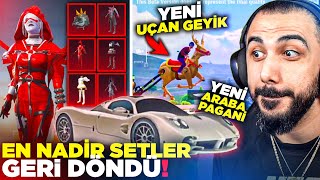 OYUNUN EN NADİR SETLERİ GERİ DÖNDÜ YENİ ARABA PAGANİ VE UÇAN REN GEYİĞİ EFSANE  PUBG MOBILE [upl. by Enyr949]