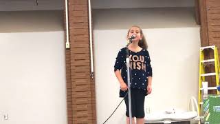 Jackson 5  Whos Loving You  9yo Annie Zimmerman Talent Show Audition [upl. by Atsyrt]