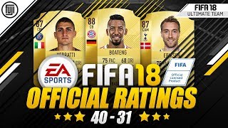 WHAT IS THAT FIFA 18 OFFICIAL RATINGS MY LIVE REACTION TOP 100  FIFA 18 Ultimate Team [upl. by Radbourne]