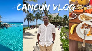 CANCUN VACATION VLOG🌴🇲🇽  Beach Snorkeling Swimming with Dolphins and Hurricane Beryl [upl. by Afatsom]