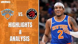 Knicks Rout Raptors In Largest Margin Of Victory Of The Season For Sole Possesion Of 3rd In East [upl. by Tomlin]