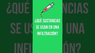 ¿Qué medicamentos se usan en una INFILTRACIÓN [upl. by Abdella361]