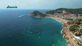 Tossa de Mar in aerial view Spain 4K [upl. by Bland907]