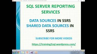 03 DATA SOURCES IN SSRS  SHARED DATA SOURCES IN SSRS  EMBEDDED DATA SOURCES IN SSRS [upl. by Nimoynib39]