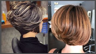 Stylish short stacked bob haircut ideas [upl. by Templas]