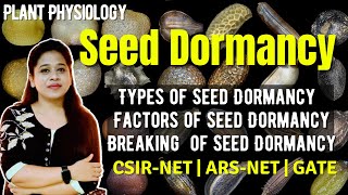 Seed Dormancy and Germination CSIR NET  CSIR NET Plant Physiology PYQ [upl. by Alek698]