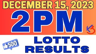 LIVE Panglao Bohol 2PM PCSO Lotto Results Today 3D Swertres 2D EZ2 December 15 [upl. by Neeliak]