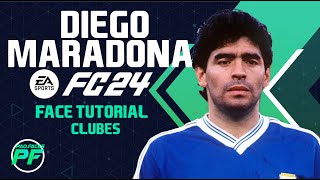 EA FC 24 DIEGO MARADONA FACE Pro Clubs CLUBES PRO Face Creation  CAREER MODE  LOOKALIKE [upl. by Flossi]