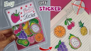 How to Make Stickers at Home  DIY Stickers  Handmade stickers  Step by Step [upl. by Dillie]