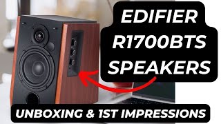 Edifier R1700BT Bluetooth Computer or Bookshelf Speakers  Unboxing and 1st Impressions [upl. by Tsyhtema]