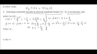Cl a VIIIa  Funcții  2  intersectia graficului cu OX  axa absciselor [upl. by Haerb]