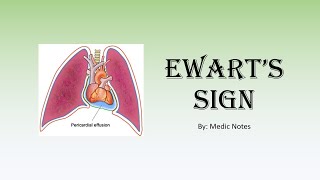 Ewarts sign in pericardial effusion  definition causes pathophysiology [upl. by Nared]