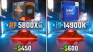 RYZEN 7 5800X3D vs INTEL i914900K  Test in 6 Games [upl. by Broddie]