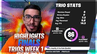 16TH PLACE in Trios w Miro amp Umplify Fortnite Week One Finals [upl. by Flor994]