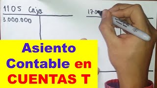 Ejercicio de cuentas T APORTES DE CAPITAL PARA INICIAR UNA EMPRESA [upl. by Vanny]