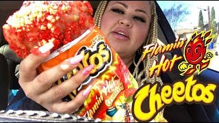 BIGGEST HOT CHEETO BURRITO EVER MUKBANG [upl. by Alisia35]