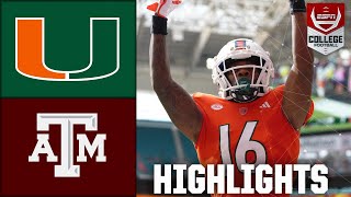 Texas AampM Aggies vs Miami Hurricanes  Full Game Highlights [upl. by Ahtiekal376]