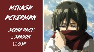 Mikasa Ackerman SCENE PACK for edits 1080  2 season [upl. by Melliw]