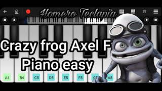 Crazy frog  Axel F Piano Piano Tutorial EASY Piano Mobile Perfect Piano🔥🎶🎹 [upl. by Amsirak795]