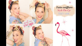 Tuto coiffure Pin Up bandana [upl. by Behlke]