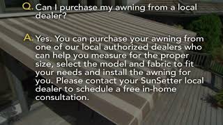 SunSetter Awning FAQ [upl. by Carlee]