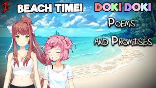 FUN AT THE BEACH  Doki Doki Poems and Promises  Part 2 [upl. by Udenihc]