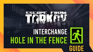 Hole in the Fence Exfil Location  Tarkov Interchange Guide [upl. by Maxa]