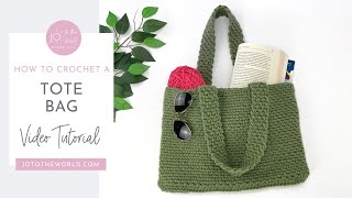 Easy Crochet Tote Bag  the Perfect Shopping Shoulder Bag  Purse Beach Bag or Market Bag [upl. by Akital]