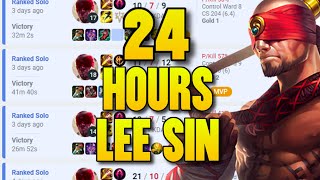 I played Prowlers Claw Lee Sin for 24 hours straight this is how it went [upl. by Nalani681]