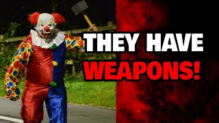 WARNING Killer Clowns Have Their Weapons Ready Killer Clowns Return For Halloween 2024 [upl. by Belding]