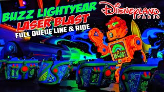 Buzz Lightyear Laser Blast Full Experience at Disneyland Paris 4K [upl. by Yebot]