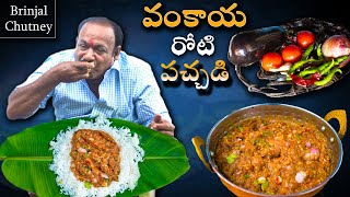 Vankaya Roti Pachadi  వంకాయ రోటి పచ్చడి  Brinjal Chutney Recipe In Telugu  Traditional [upl. by Goebel]