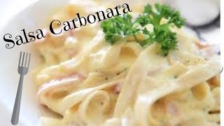 Como hacer salsa carbonara casera muy fácil y riquísimaRecetas de salsas caseras fáciles recetas [upl. by Ditzel]