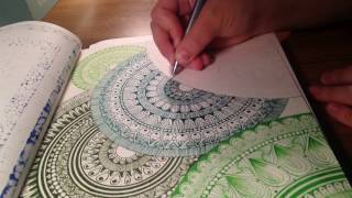 GREEN MANDALAS  Staedtler Triplus Fineliner [upl. by Namreg]