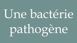 How to Pronounce Une bactérie pathogène A pathogenic bacteria Correctly in French [upl. by Avrit]