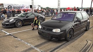 950HP Volkswagen Golf IV R32 Turbo vs 850HP Porsche 991 ES800 LCE Performance [upl. by Juliann]