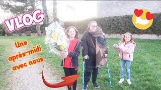 UNE APRESMIDI AVEC NOUS  MAMAN EN BEQUILLES ET ACHAT DES FLEURS POUR LA MAMIE [upl. by Eciram]