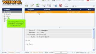 How to search for messages in Round Cube  RoundCube Tutorials [upl. by Hewett]