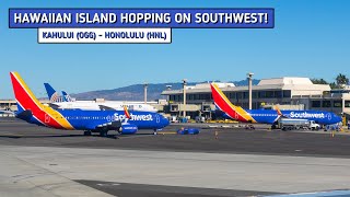 REVIEW  Southwest Airlines  Kahului OGG  Honolulu HNL  Boeing 737800  Economy [upl. by Ojyma209]