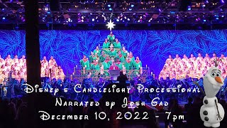 Disneys Candlelight Processional at Epcot narrated by Josh Gad December 10 2022 7pm [upl. by Glori]