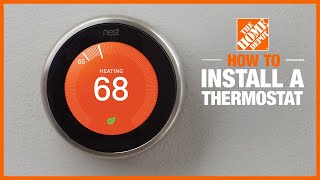 How to Install a Thermostat  The Home Depot [upl. by Amairam]