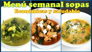 3 sopas muy baratas de hacer y saludables [upl. by Naeloj]