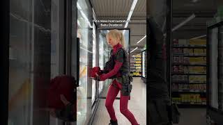 No more grocery shopping with Lady Deadpool only with Dad cosplay deadpool ladydeadpool [upl. by Adrienne]