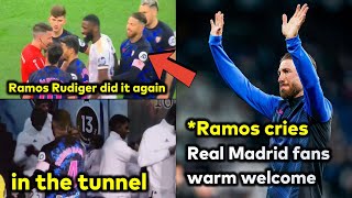 Ramos vs Rudiger and Real Madrid players in the tunnel [upl. by Arised499]