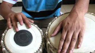 Tabla Basic Lesson  How to play quotTinquot using Tabla and Dagga [upl. by Yreneh130]