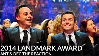 NTA 2014 Landmark Award  Ant amp Dec The Reaction [upl. by Harned]