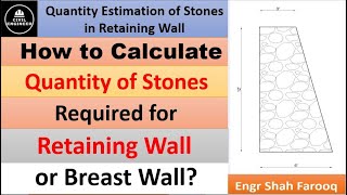 Quantity Estimation of Stone Masonry for Retaining Wall  Retaining Wall Quantity Estimation [upl. by Todd]