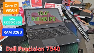 Dell Precision 7540 Core i7 9750H RAM 16GB SSD 512GB nVIDIA Quadro RTX3000  156quot Full HD IPS [upl. by Ahgiela185]